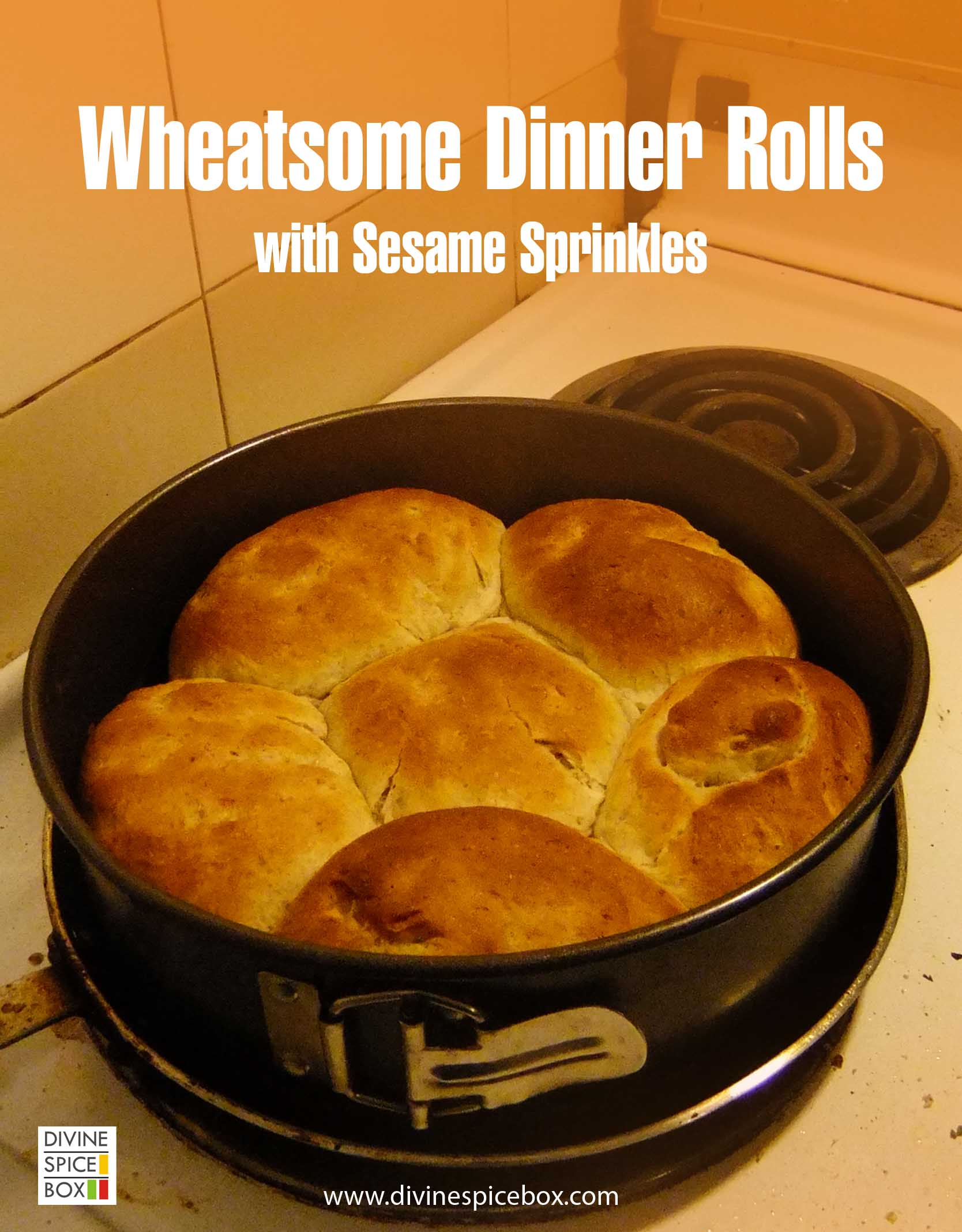wheatsome dinner rolls with sesame