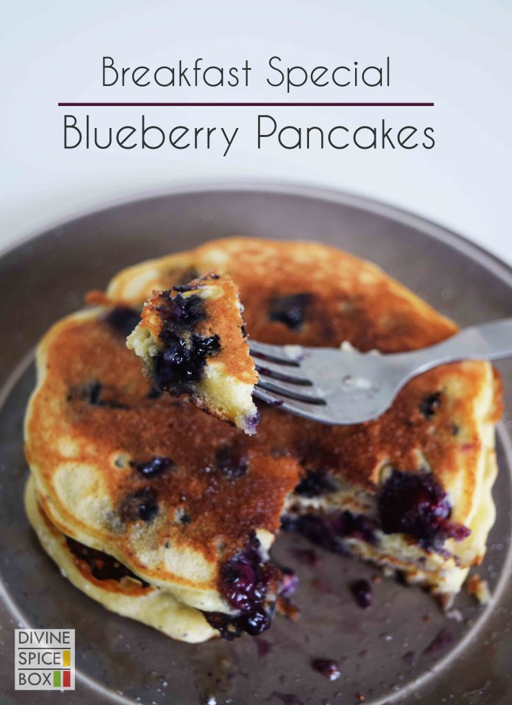 blueberry pancake close up