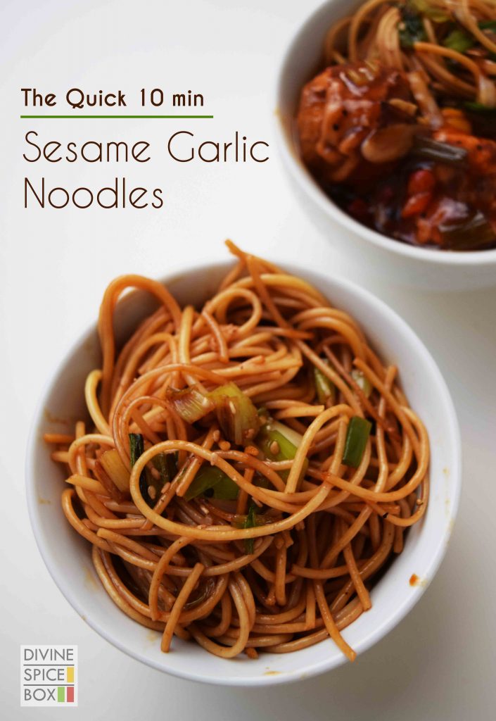 Sesame garlic noodles 