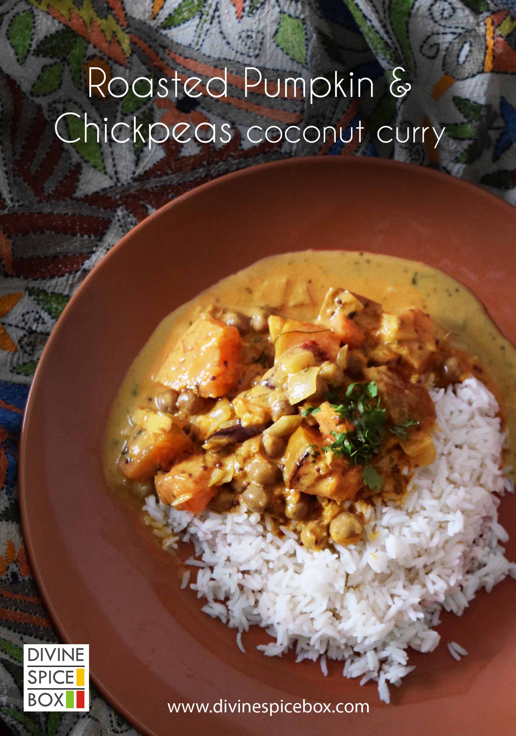 Roasted Pumpkin and Chickpea Coconut Curry