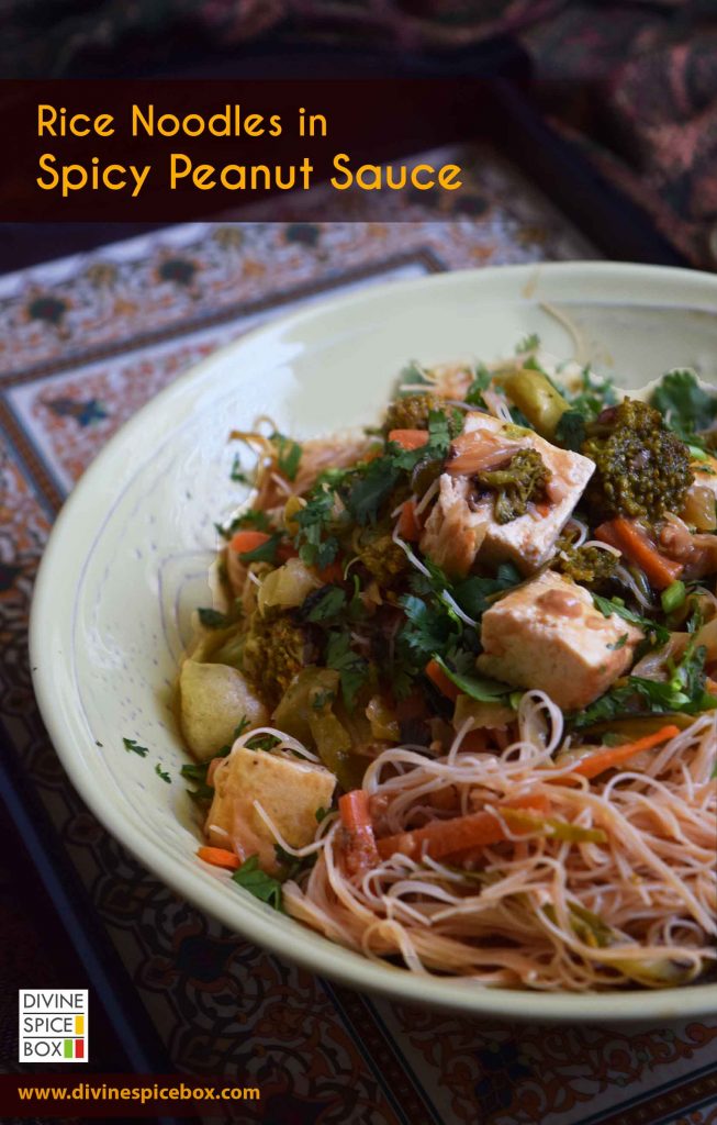 Rice Noodles in Spicy Peanut Sauce Divine Spice Box