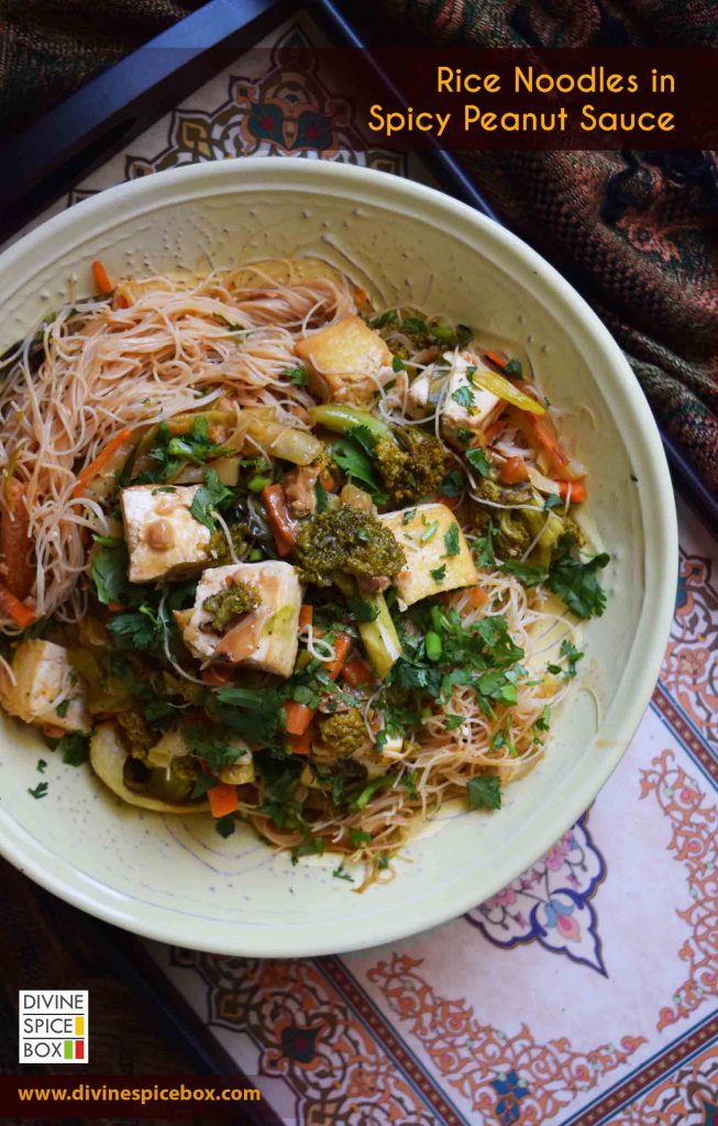 Rice Noodles in Spicy Peanut Sauce Divine Spice Box