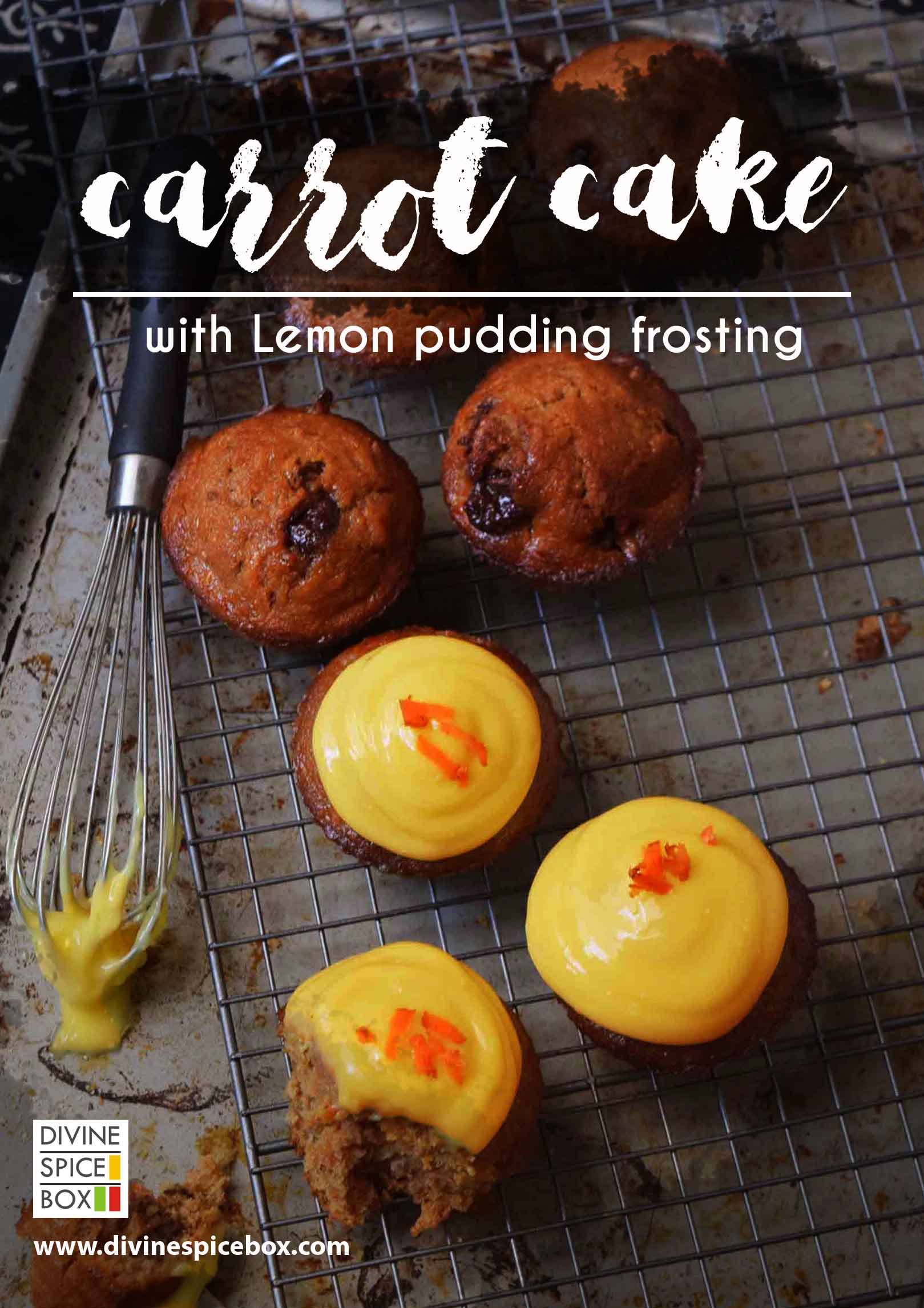 Carrot Cake with Lemon Pudding Frosting – Divine Spice Box